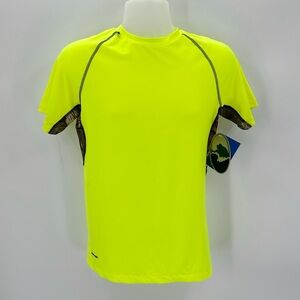 Starter x Mossy Oak Shirt Mens M High Vis Camo Short Sleeve Fitted - Spots